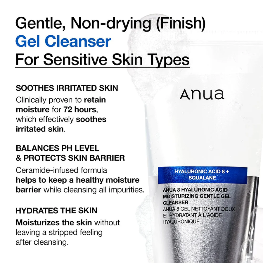 8 Hyaluronic Acid Moisturizing Gentle Gel Cleanser
