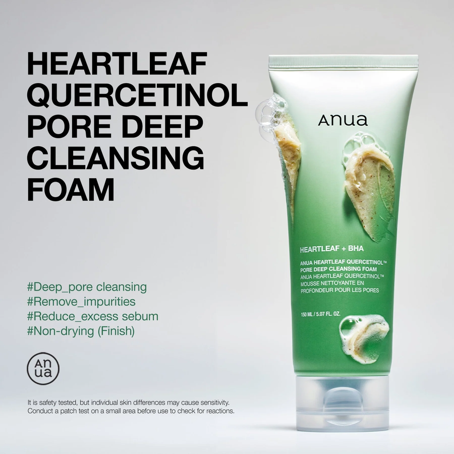 Heartleaf quercetinol pore deep cleansing foam